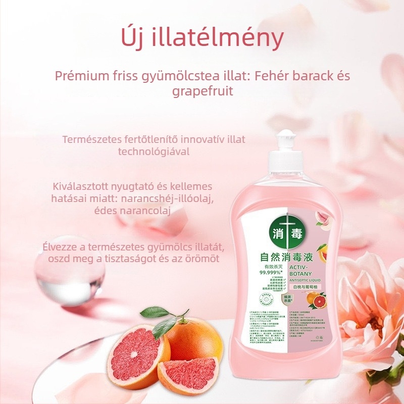 Mindenfelhasználású természetes fertőtlenítő felülettisztító – 500 ml folyadék, biztonságos folteltávolítás, konyhára, fürdőszobára és autó tisztítására