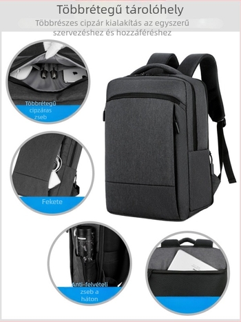Bossall Bővíthető Nylon Laptop Hátizsák Logó Testreszabással, 20–35L, Kopásálló, Légpárnás Vállpántok