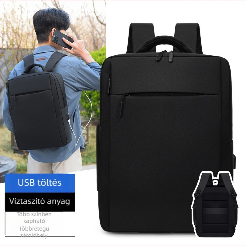 16 hüvelykes laptop hátizsák, 20–35 L, unisex, Oxford anyagból, üzleti út és mindennapi használatra