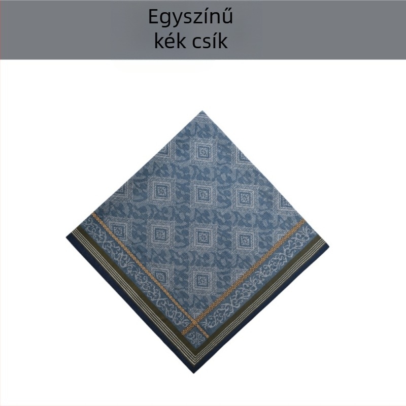100% pamut jacquard zsebkendő, logó nélküli, 20 g, bőrbarát, izzadságot felszívó