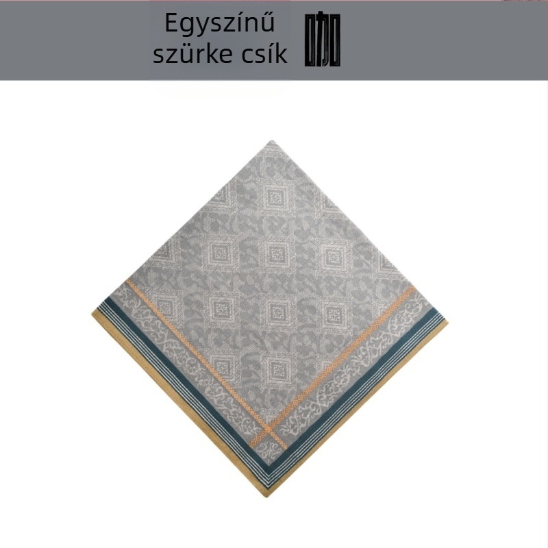 100% pamut jacquard zsebkendő, logó nélküli, 20 g, bőrbarát, izzadságot felszívó
