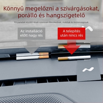 Gumírozott tömítőszalag az autó középkonzoljához, modell ZKMFT, 1,2 mm vastagság, központi kezelőpanelhez, kompatibilis sedan, SUV és MPV