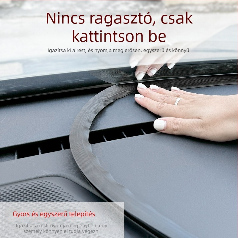 Gumírozott tömítőszalag az autó középkonzoljához, modell ZKMFT, 1,2 mm vastagság, központi kezelőpanelhez, kompatibilis sedan, SUV és MPV