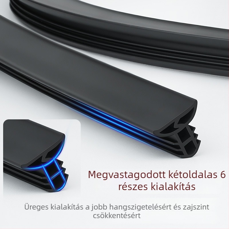 Autó középkonzol szigetelőcsík – gumiból készült, fejlesztett modell, univerzális illeszkedés, hangszigetelés