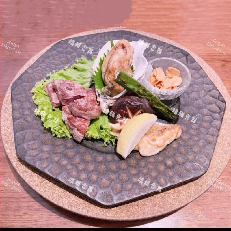 Japán Kaiseki kerámia étkészlet asztalra sashimi és sushi tálcával, egyszerű stílus, testreszabás elérhető (Anyag: kerámia; Eredet: Kínai kontinens; Kézműves: Nem; Testreszabás: Elérhető)