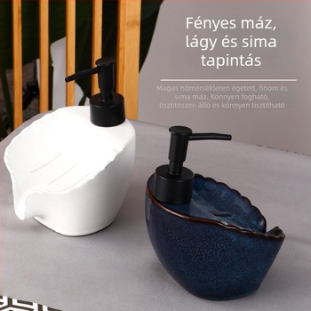 Kerámiás lotion- és szappanos flakon, kettős használatú, logónyomtatás lehetséges, importálás nélkül, testreszabás nélküli