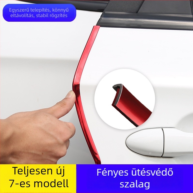 7 alakú autóajtó védőcsík – univerzális PVC, ütközés elleni védelem