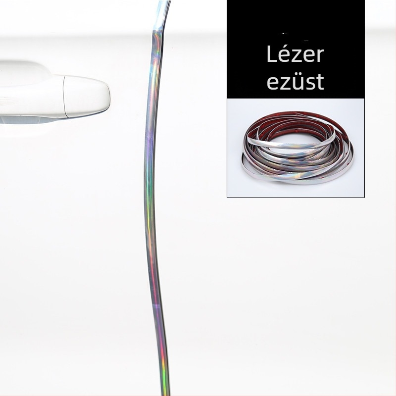 7 alakú autóajtó védőcsík – univerzális PVC, ütközés elleni védelem