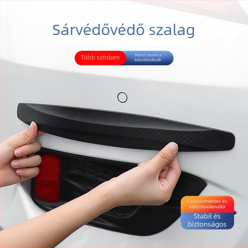 Ütközésgátló szalag első- és hátsó lökhárítóhoz – PVC puha gumi, univerzális kompatibilitás