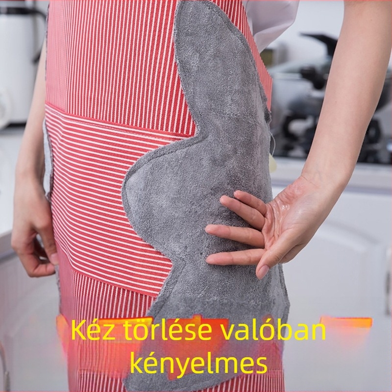 Ujjatlan lenvásznú kötény, vízálló, nagy zseb, karikatúra mintával