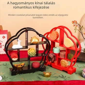 Műanyag desszertállvány gyümölcstálhoz, egyszerű stílus, szilva virág bemutató