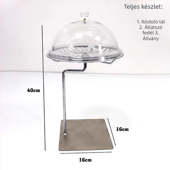 Akril kiállító állvány fedővel gyümölcsök, sütemények és készételek számára