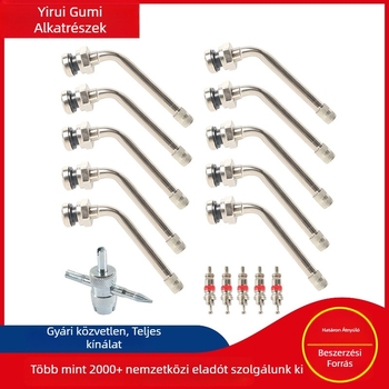 Réz anyagú tubeless kerékcszelepe, brit menet, csavarodó szerelés