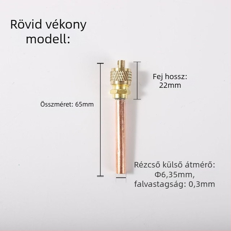 Forrasztott fluoridos tűszelep klíma- és hűtőberendezésekhez, testből tiszta réz test, nagy nyomás- és hőmérséklet-ellenálló, szivárgásmentes hegesztés, gáz bemenet/kimenet csatlakozás