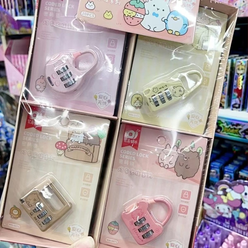 Cartoon Mini Numerikus Jelszavas Zár Szekrényekhez és Utazótáskákhoz – 3 mm Dűrés, 20 mm Sávköz, Modell Cartoon Password Lock, Modern Minimalista Dizájn