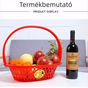 Műanyag gyümölcskosár, új kínai stílus, ajándékhoz ideális, 2014 őszén került piacra