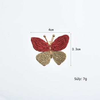 Mandzsetta gombok pillangó alakú, fonott dizájnnal — ötvözet anyag, aranyozott felület, egyszerű uniszex stílus