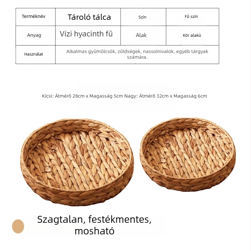 Dragon Chart Nordic szalmaból készült gyümölcskosár, kézzel szőtt dekoratív tároló, egyszerű stílus