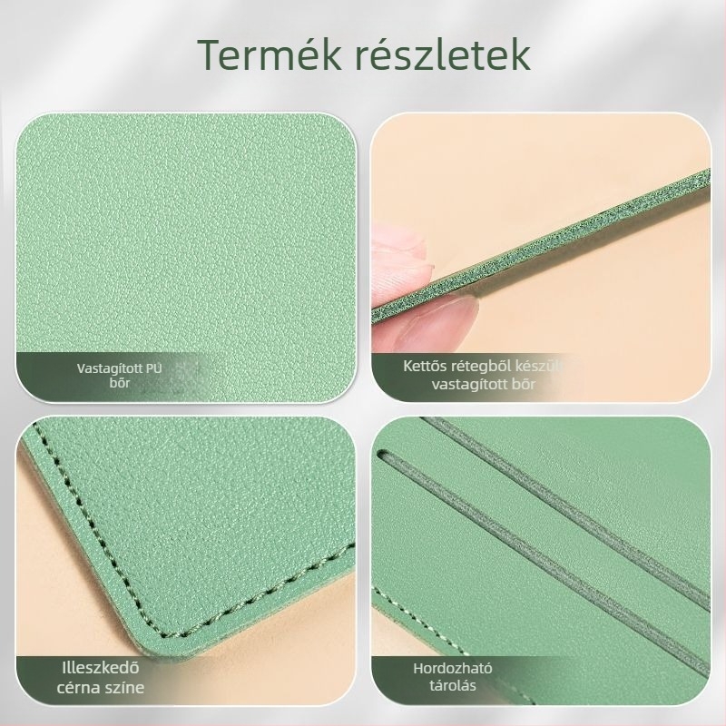 PU kártyatartó, album-stílus, egy darabból készült, egyszerű dizájn, hozzáférési kártya tartó és diák igazolvány