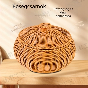 Műanyag tároló kosár fedéllel, H00124 modell, japán stílus, gyümölcsök, zöldségek, irodai kellékek, kozmetikumok, könyvek és kábelek tárolására