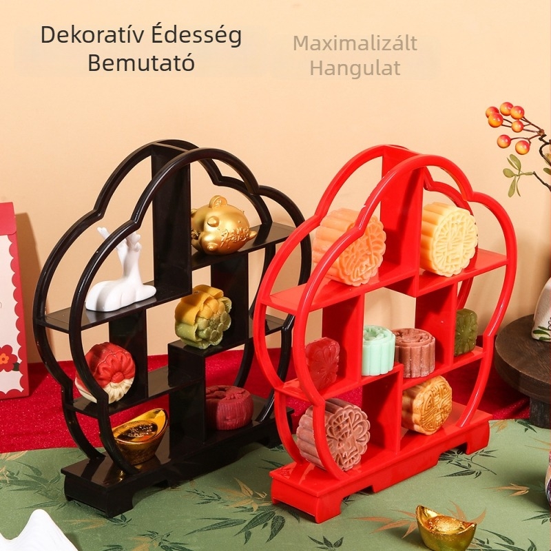 Kínai stílusú desszertbemutató tál esküvői és eljegyzési asztalokhoz, sütemények és torták dekorációja