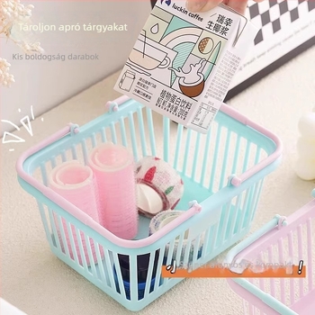 Aranyos mini asztali tárolókosár — Mingtong, PP anyag; irodai kellékek és kozmetikumok szervezője; származás Yiwu; modern egyszerű stílus