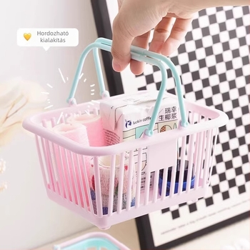 Aranyos mini asztali tárolókosár — Mingtong, PP anyag; irodai kellékek és kozmetikumok szervezője; származás Yiwu; modern egyszerű stílus