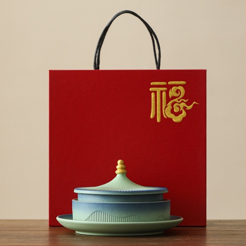 Porcelán gyümölcstál, New Chinoiserie, Prémium minőség, Márka First Gift