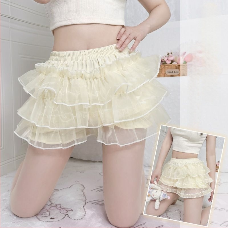 Lolita háromszínű Pumpkin Pants puffos JK szoknya