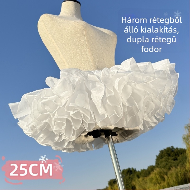 Lolita csont nélküli bustle szoknya COS belső petticoat, felnőtteknek