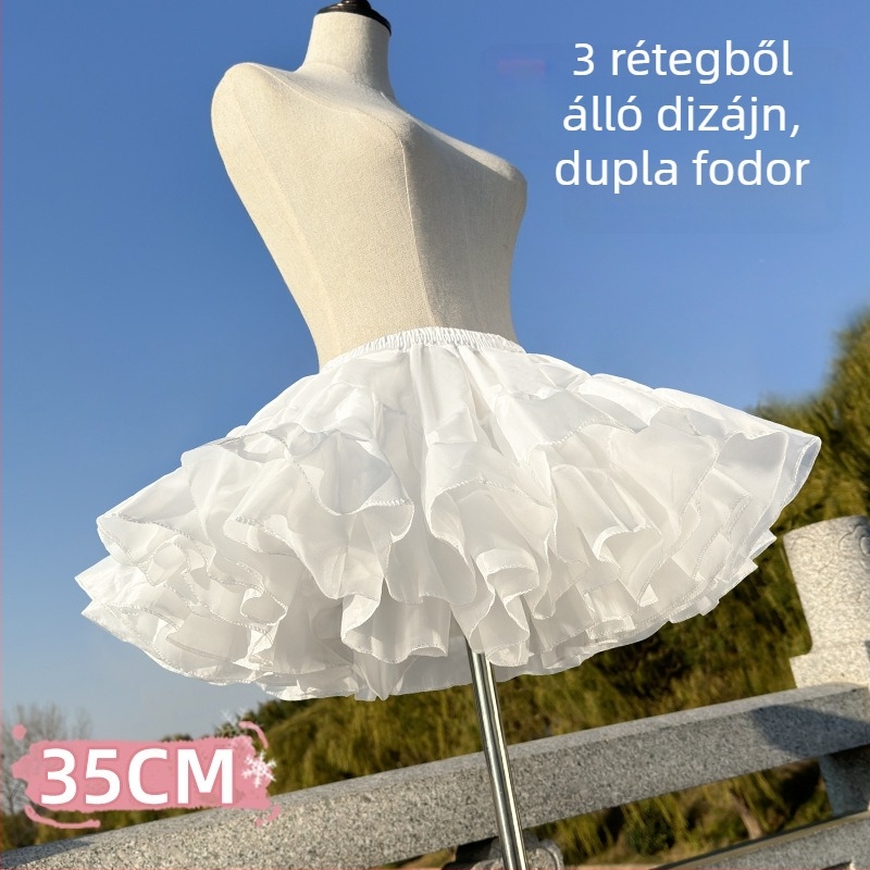 Lolita csont nélküli bustle szoknya COS belső petticoat, felnőtteknek