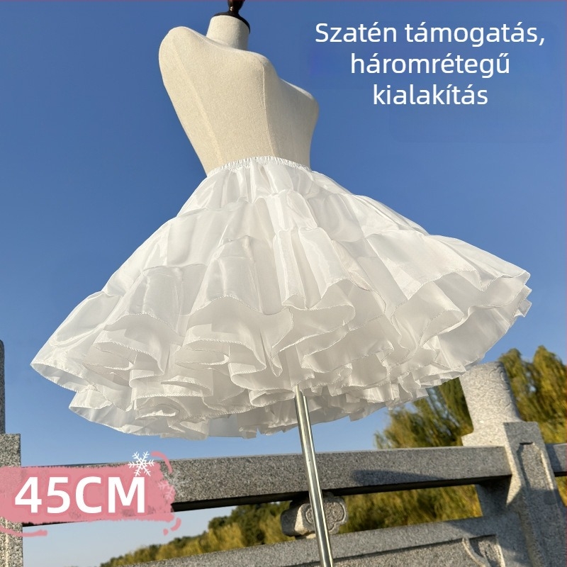 Lolita csont nélküli bustle szoknya COS belső petticoat, felnőtteknek