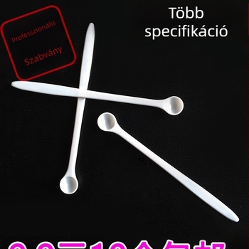 Mérőkanál készlet, hosszú nyéllel, PP műanyag, 0,25 g pontosság, Probiotikus porhoz és 1 g konyhasóhoz