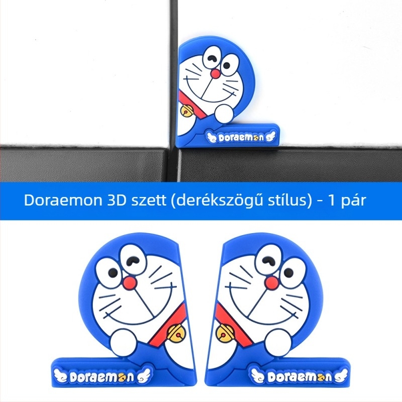 Autóajtó sarok védőcsík karikatúra dizájnnal, láthatatlan védelem, univerzális illeszkedés