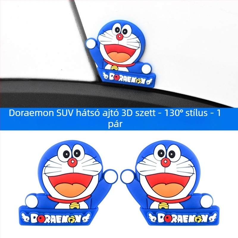 Autóajtó sarok védőcsík karikatúra dizájnnal, láthatatlan védelem, univerzális illeszkedés