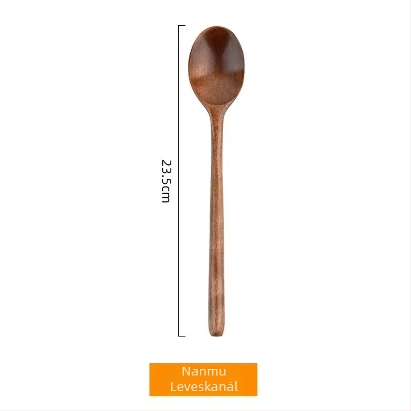 Glow fából készült leveskanál – modern, minimalist design, vízpolírozott felület, testreszabható, egyszínű mintázat, első osztályú minőség