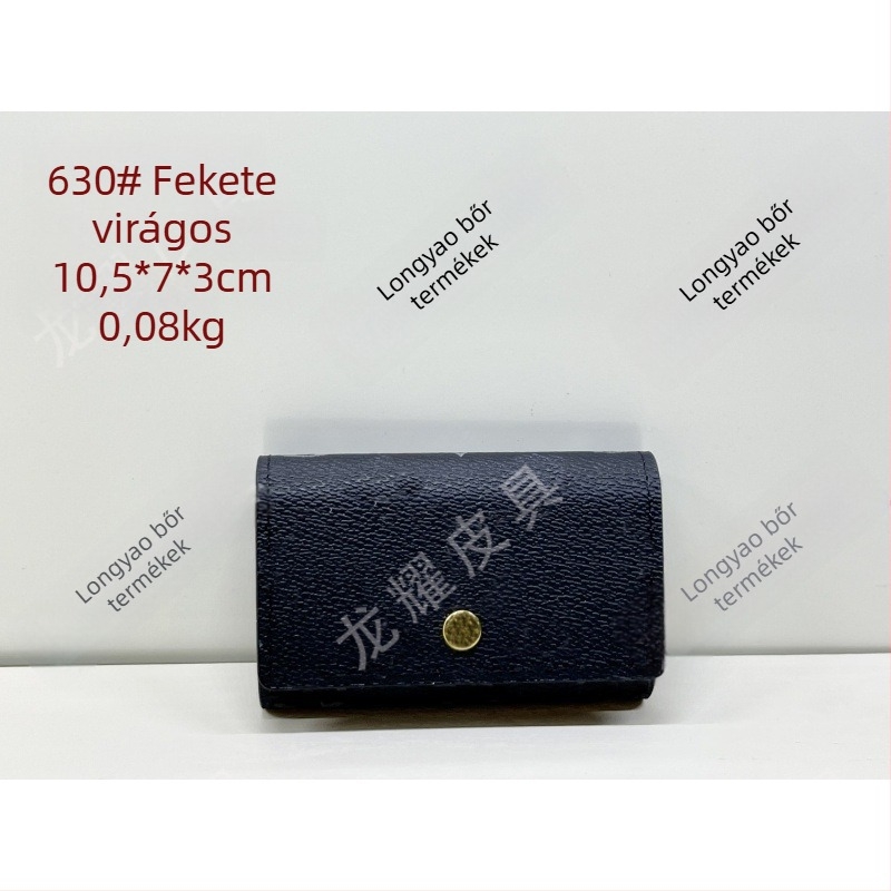 Uniszex PU bőrtáska kulcsokhoz, betűs minta, bélés nélküli, 2022 tavaszán debütált