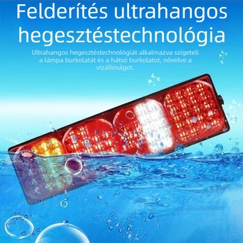 Howo A7 hátsó lámpa – 10W LED, 24V, akril ház