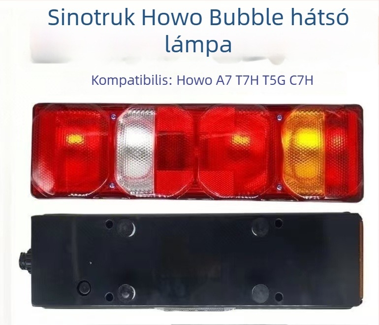 Howo A7 hátsó lámpa – 10W LED, 24V, akril ház