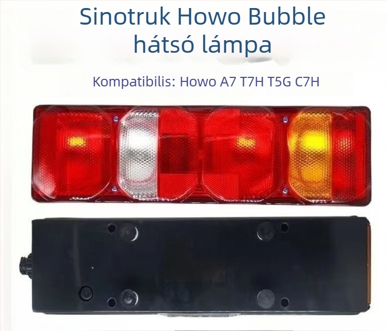 Howo A7 hátsó lámpa – 10W LED, 24V, akril ház