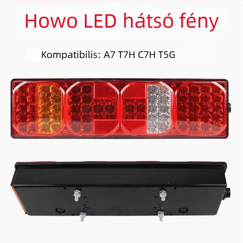 Howo A7 hátsó lámpa – 10W LED, 24V, akril ház