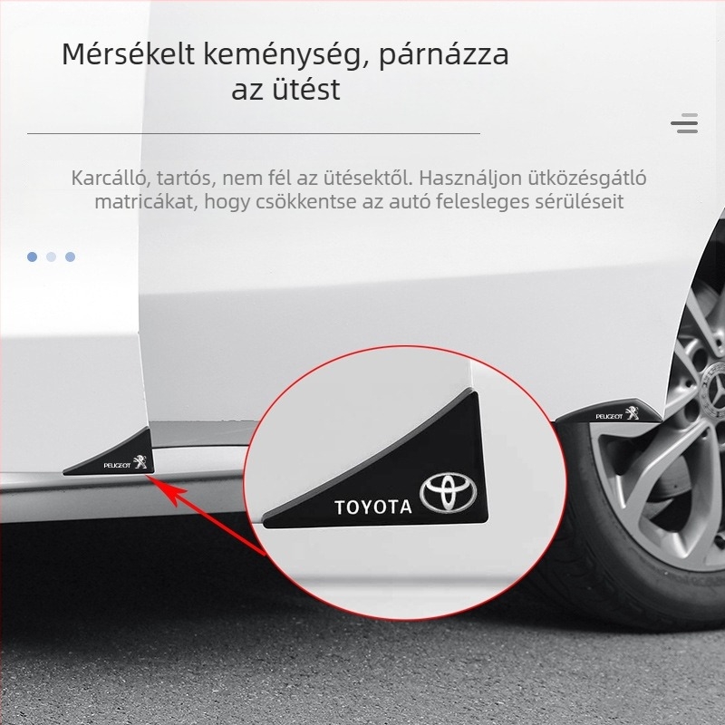 Universális ajtó sarokvédő autóhoz, karcolás elleni védelem, PVC