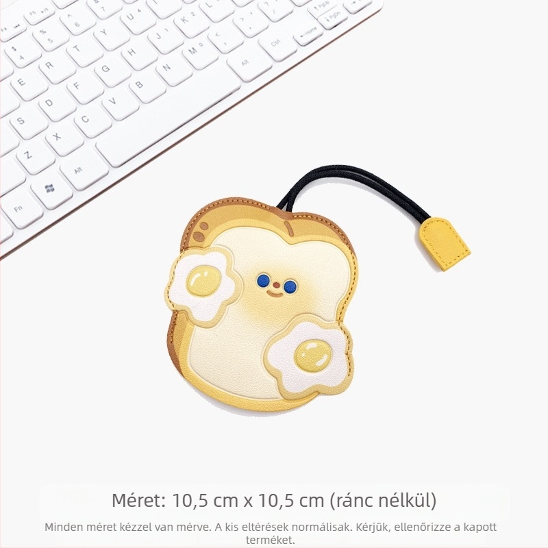 Taiyaki mesefigurás kulcstartó kihúzható dizájnnal - PU anyag, uniszex stílus, PU bélés, 2024 tavasza