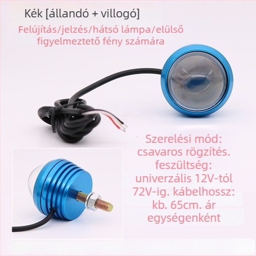 LED hátsó lámpa elektromos járművekhez és motorkerékpárokhoz, alumíniumötvözet, 12-80V, kettős funkció: állandó és villogó