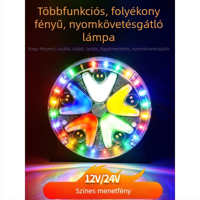 2026 24V-os színes, folyó víz hatású féklámpa, 12V-os autókhoz, LED irányjelző, vízálló