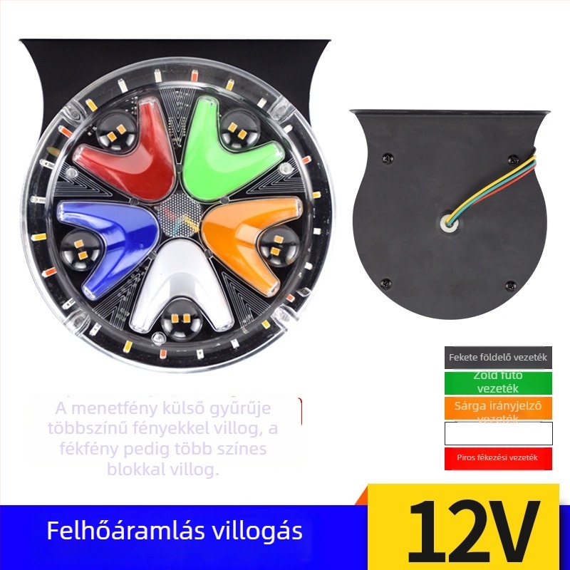 2026 24V-os színes, folyó víz hatású féklámpa, 12V-os autókhoz, LED irányjelző, vízálló