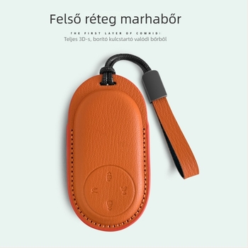 Huawei Enjoy S9 kulcsfob tok (tehénbőr; minimalist stílus)