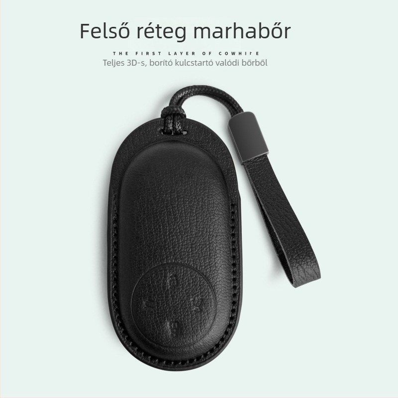 Huawei Enjoy S9 kulcsfob tok (tehénbőr; minimalist stílus)