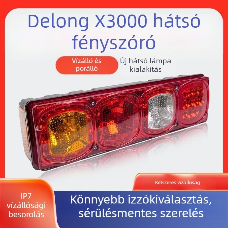 Shaanxi Delong X3000 hátsó LED lámpa — 24V, 10W, 50 000 órás élettartam