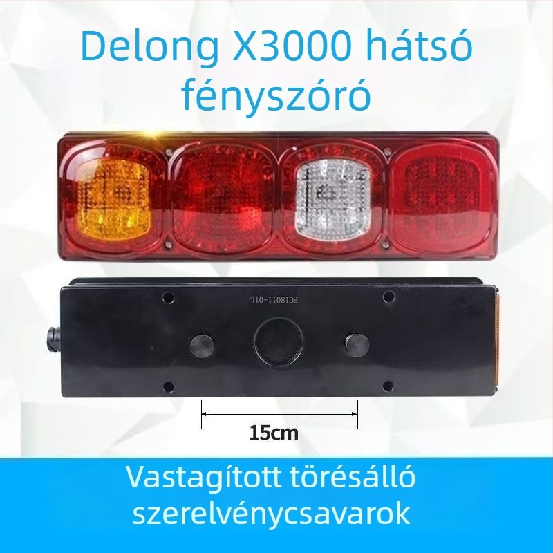 Shaanxi Delong X3000 hátsó LED lámpa — 24V, 10W, 50 000 órás élettartam